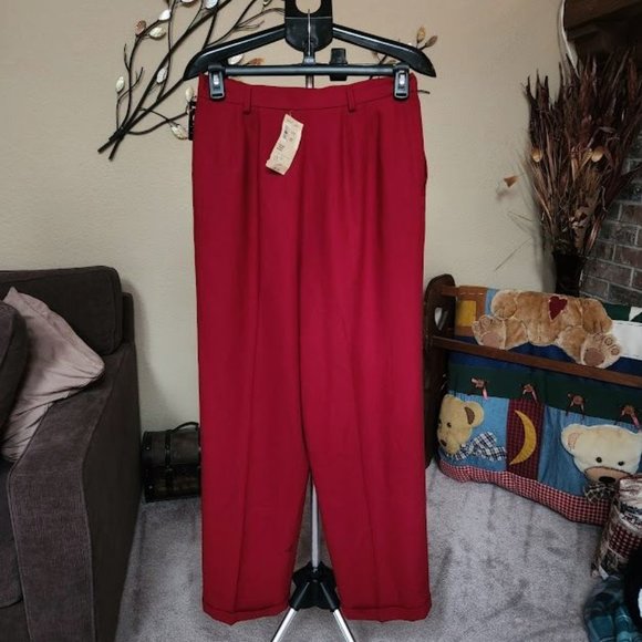 NWT Classiques for Nordstrom sz 12 red wool pants - Picture 7 of 7